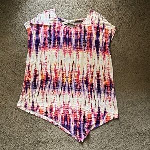 Lane Bryant Tye Dye asymmetrical t-shirt